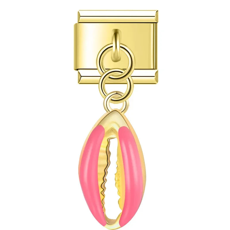 Charm Concha Rosa Colgante