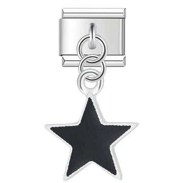 Charm colgante estrella negra