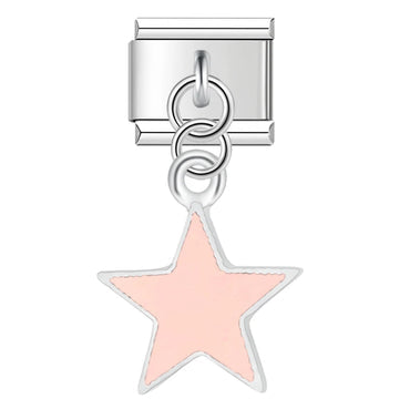 Charm colgante estrella rosa