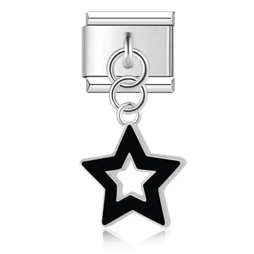 Charm colgante estrella negra