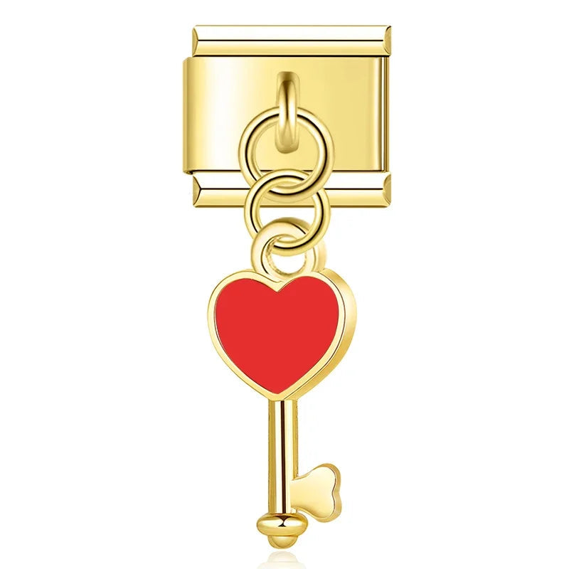 Charm Llave Dorado Colgante