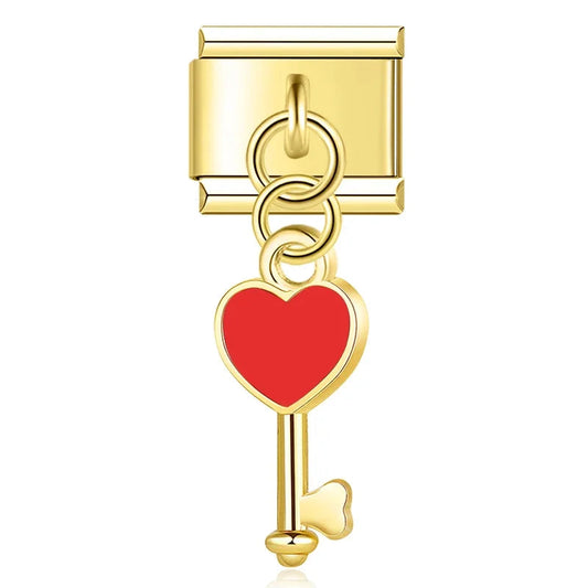 Charm Llave Dorado Colgante