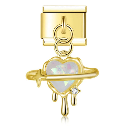 Charm Corazón Colgante Dorado