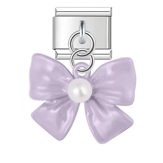 Charm Moño Morado Colgante